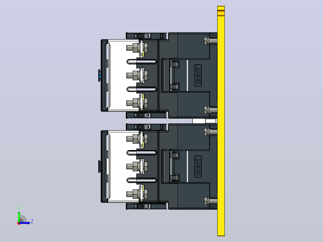 NXC-265N~400N 3P交流接触器三维模型202304左视图