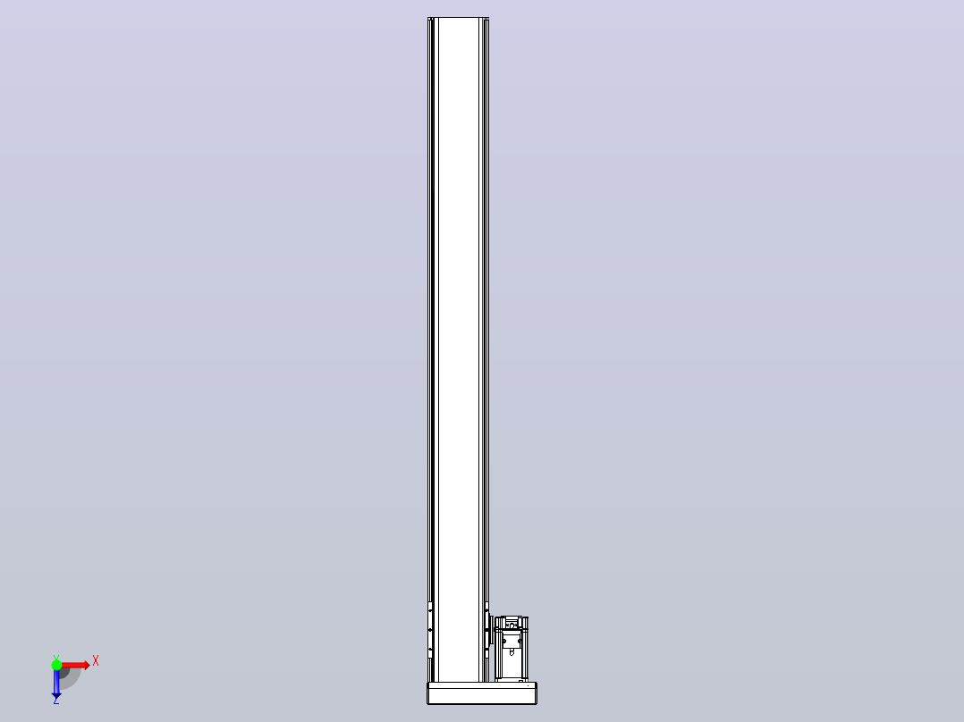 日规模组半封闭丝杆TPA-HNR-110D-1610C-L1000-MR-Y-P40-N3俯视图