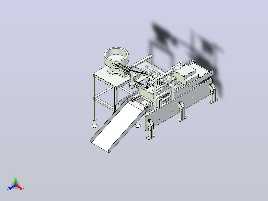 电表自动压铅封设备3D模型正等轴测图