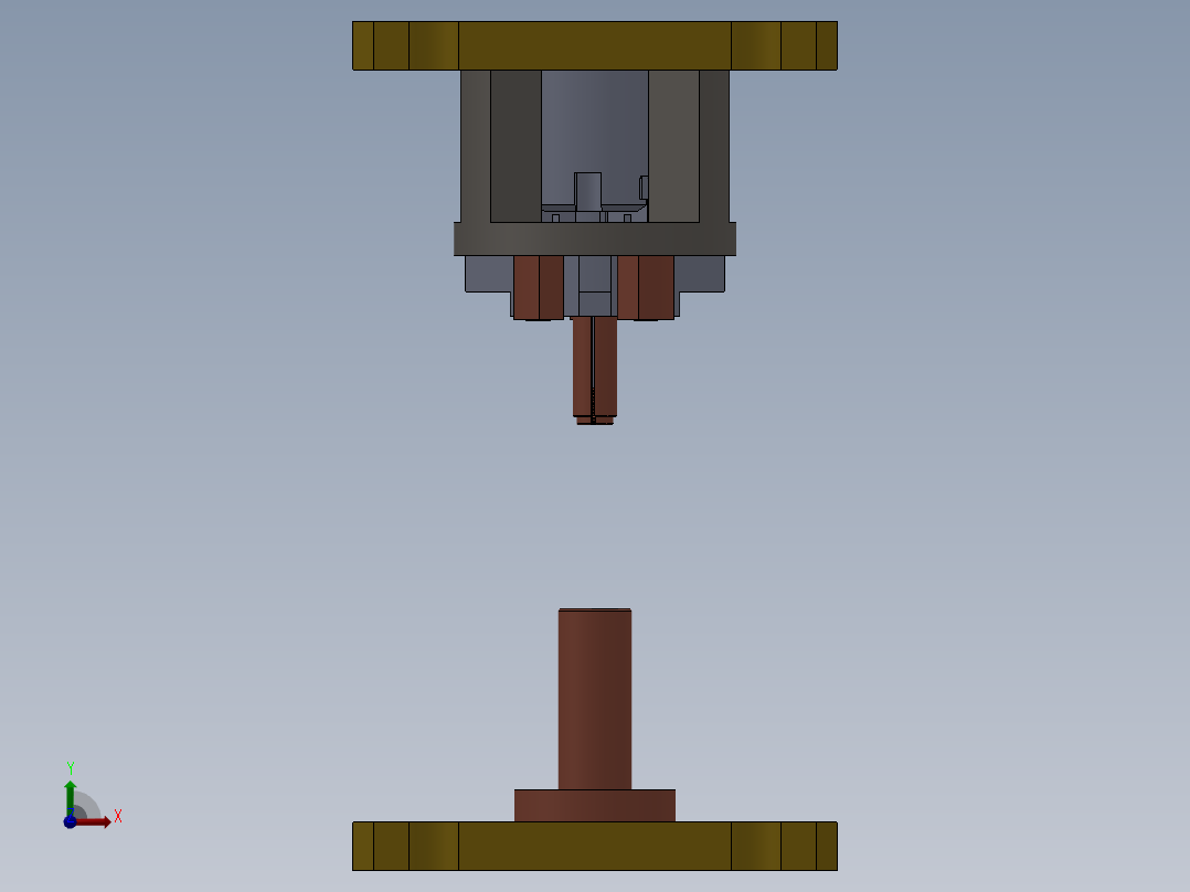 小轴凸焊工装前视图