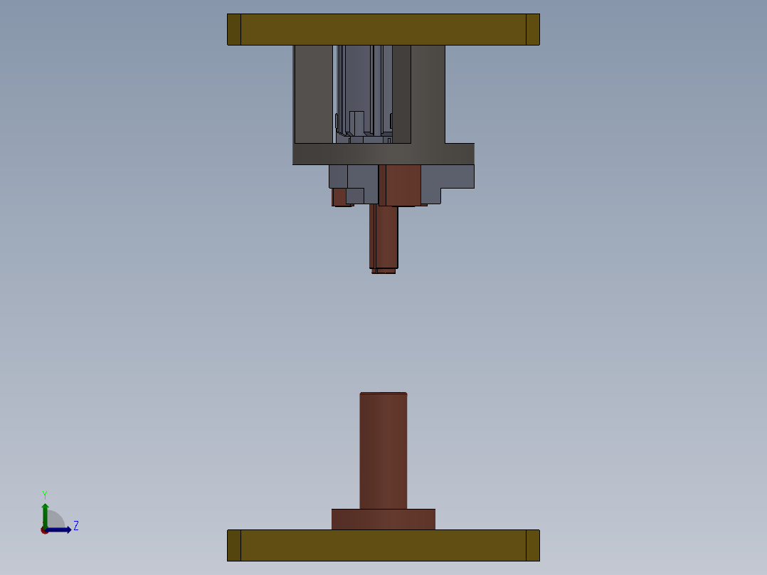 小轴凸焊工装左视图
