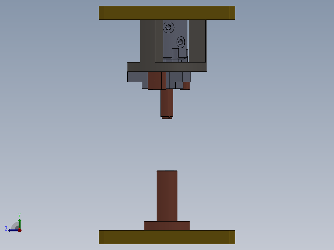 小轴凸焊工装右视图