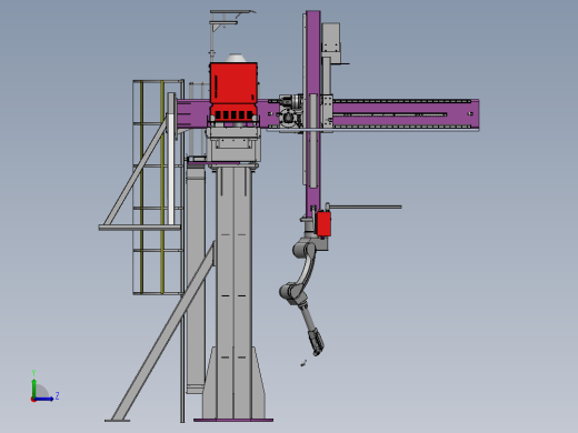 龙门架焊接机器人sw16可编辑左视缩略图