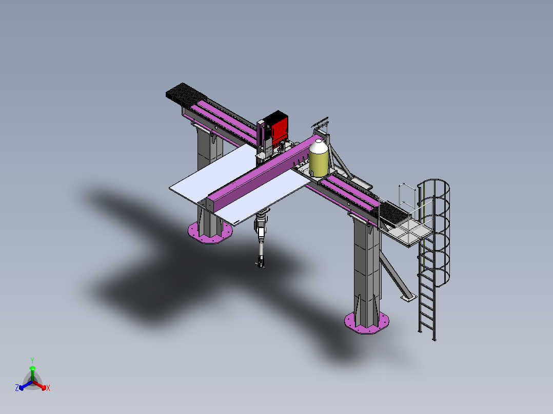 龙门架焊接机器人sw16可编辑正等轴测图
