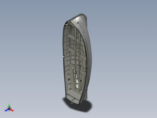 Jolle小船结构造型3D打印图纸 RHINO设计