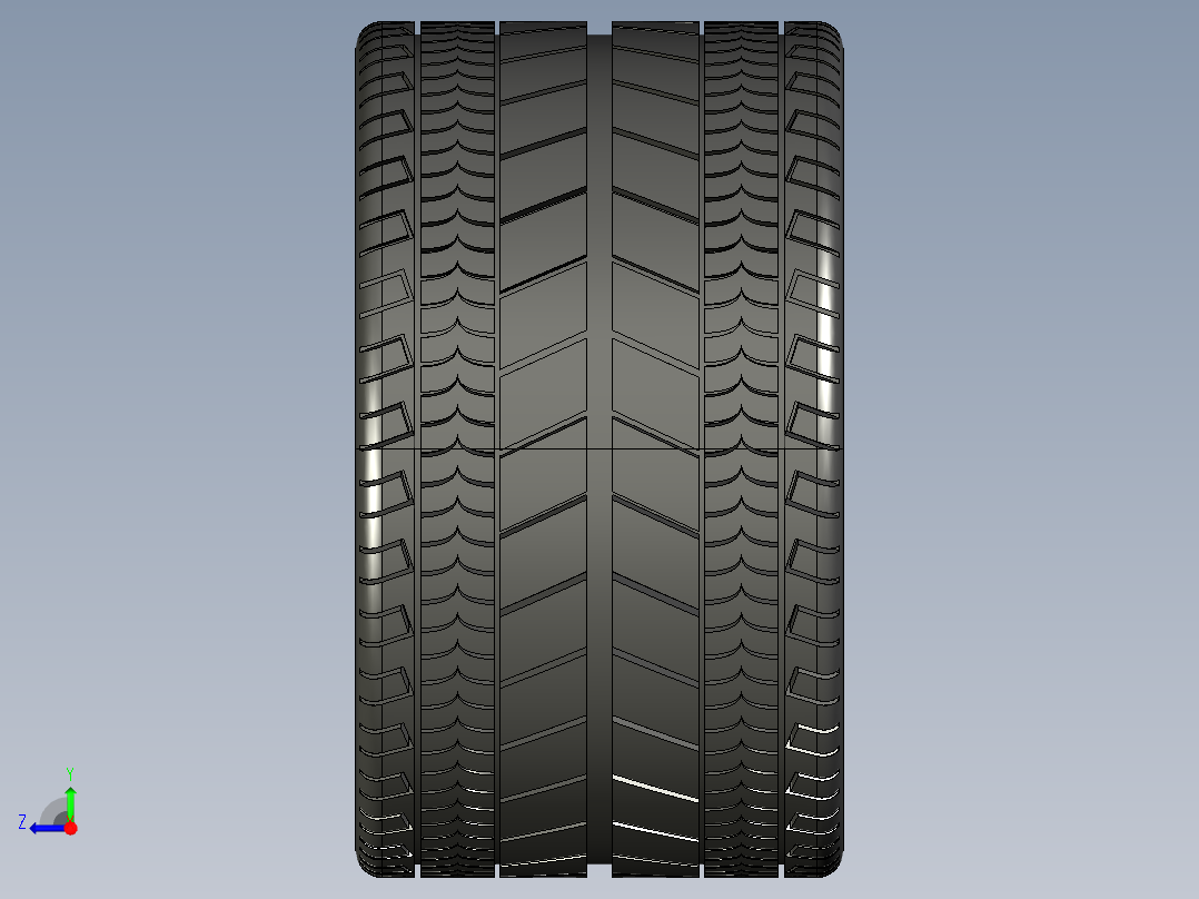 基尼车轮3D模型右视图