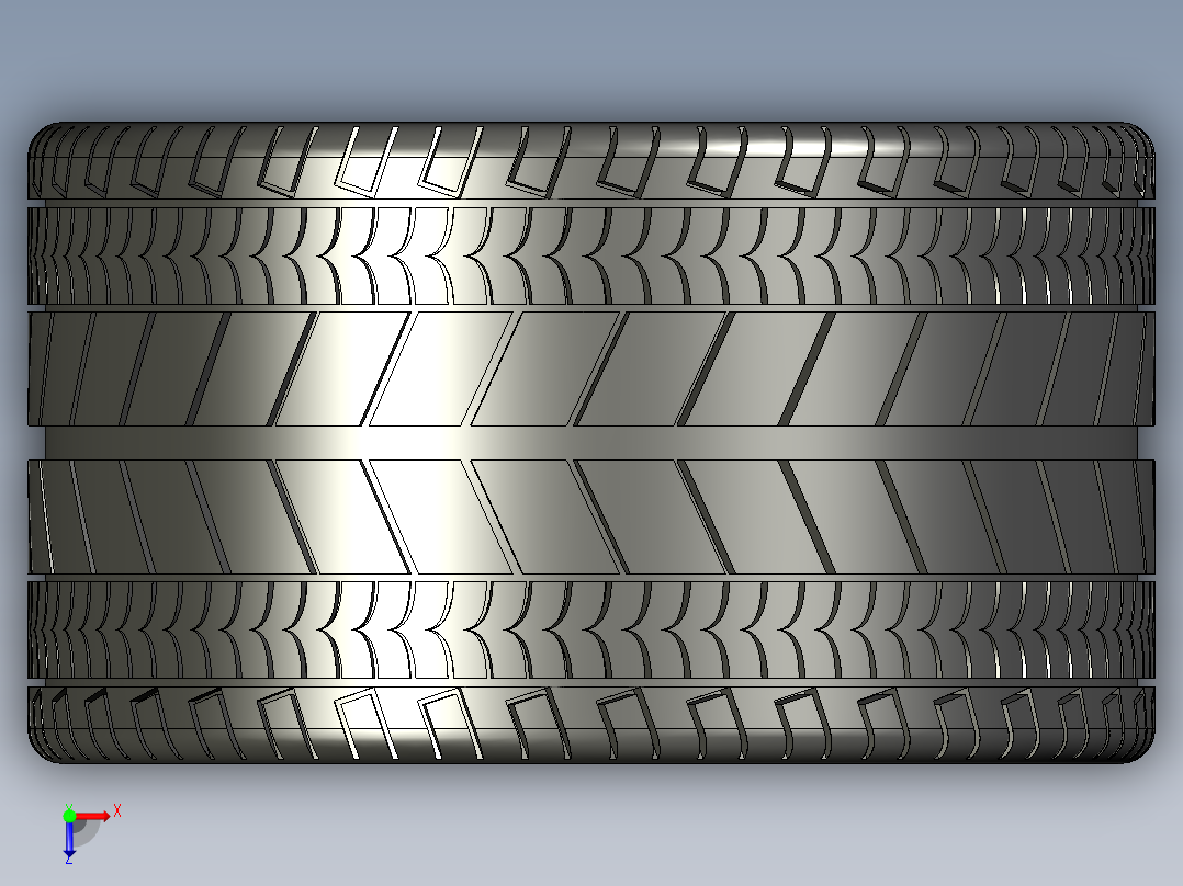 基尼车轮3D模型俯视图