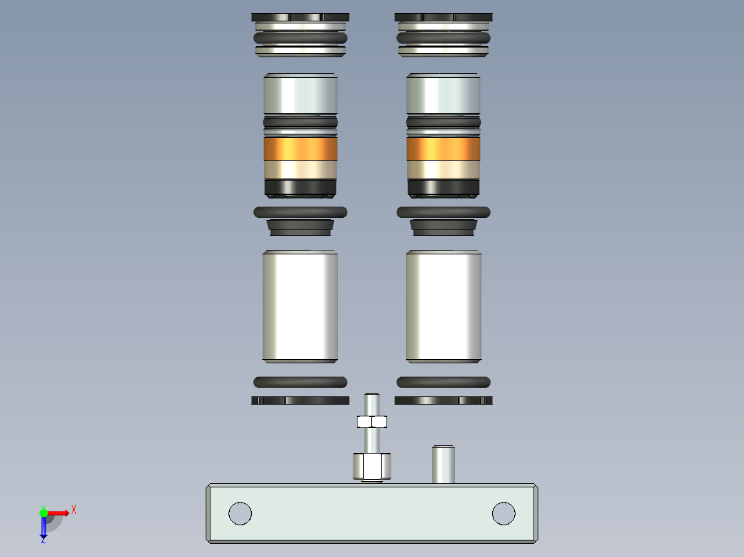 雙倍力缸-12口徑俯视图