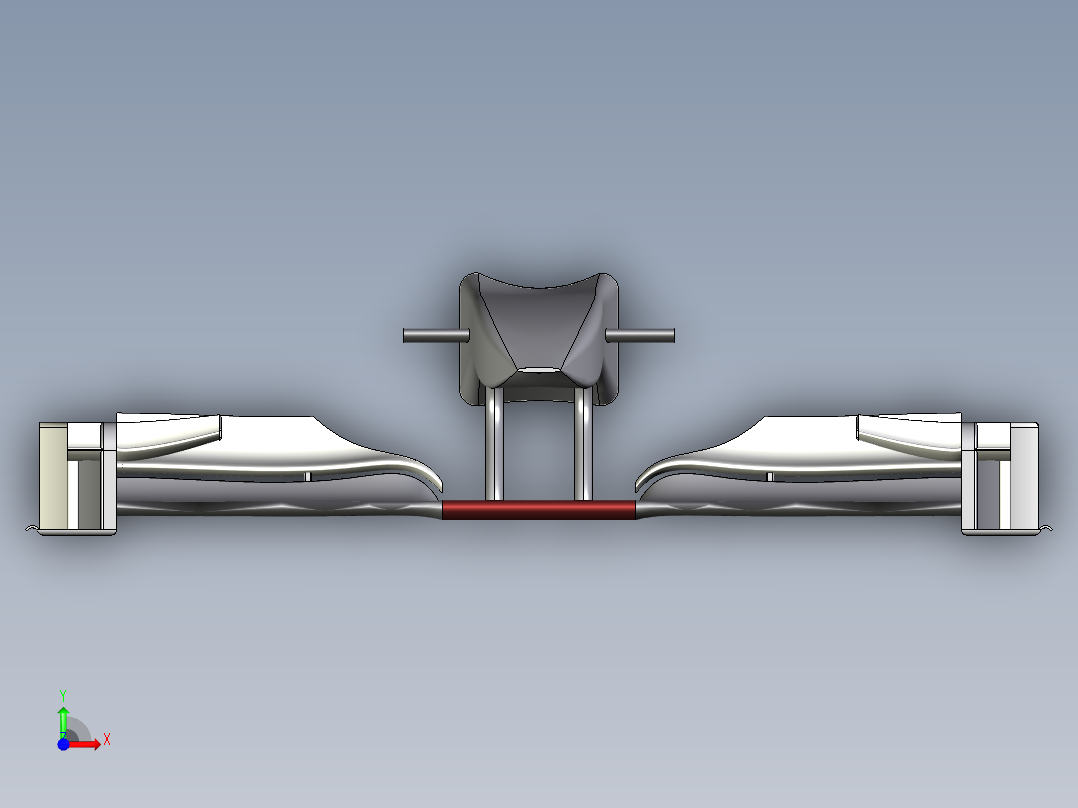 F1赛车 前翼设计图纸前视图