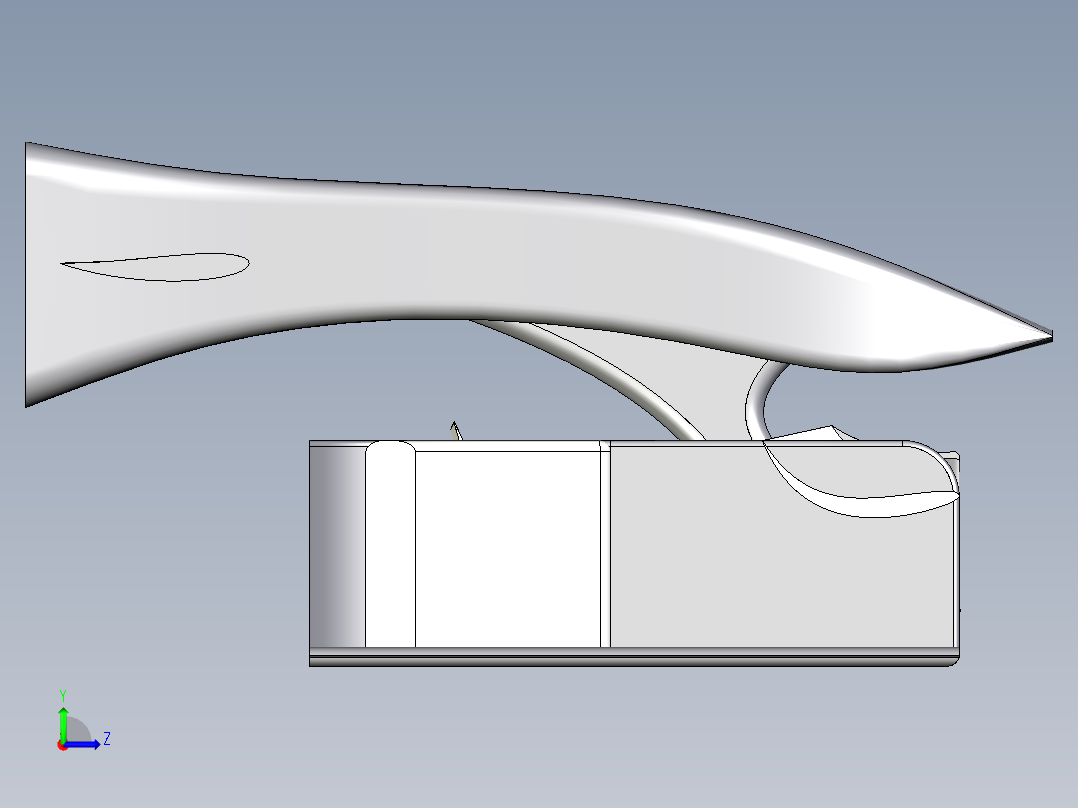 F1赛车 前翼设计图纸左视图