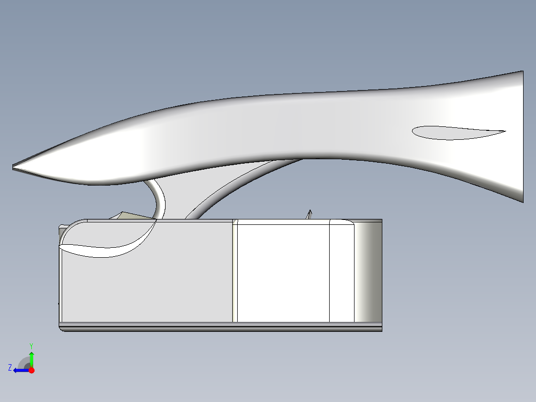 F1赛车 前翼设计图纸右视图
