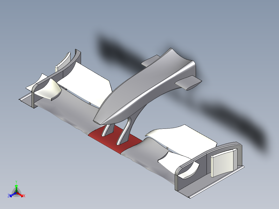 F1赛车 前翼设计图纸正等轴测图