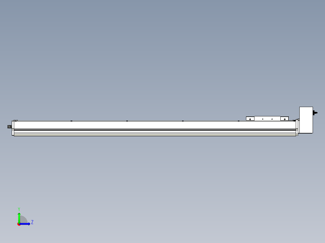 Toyo东佑达直线模组-ECB17-1200-LU左视图