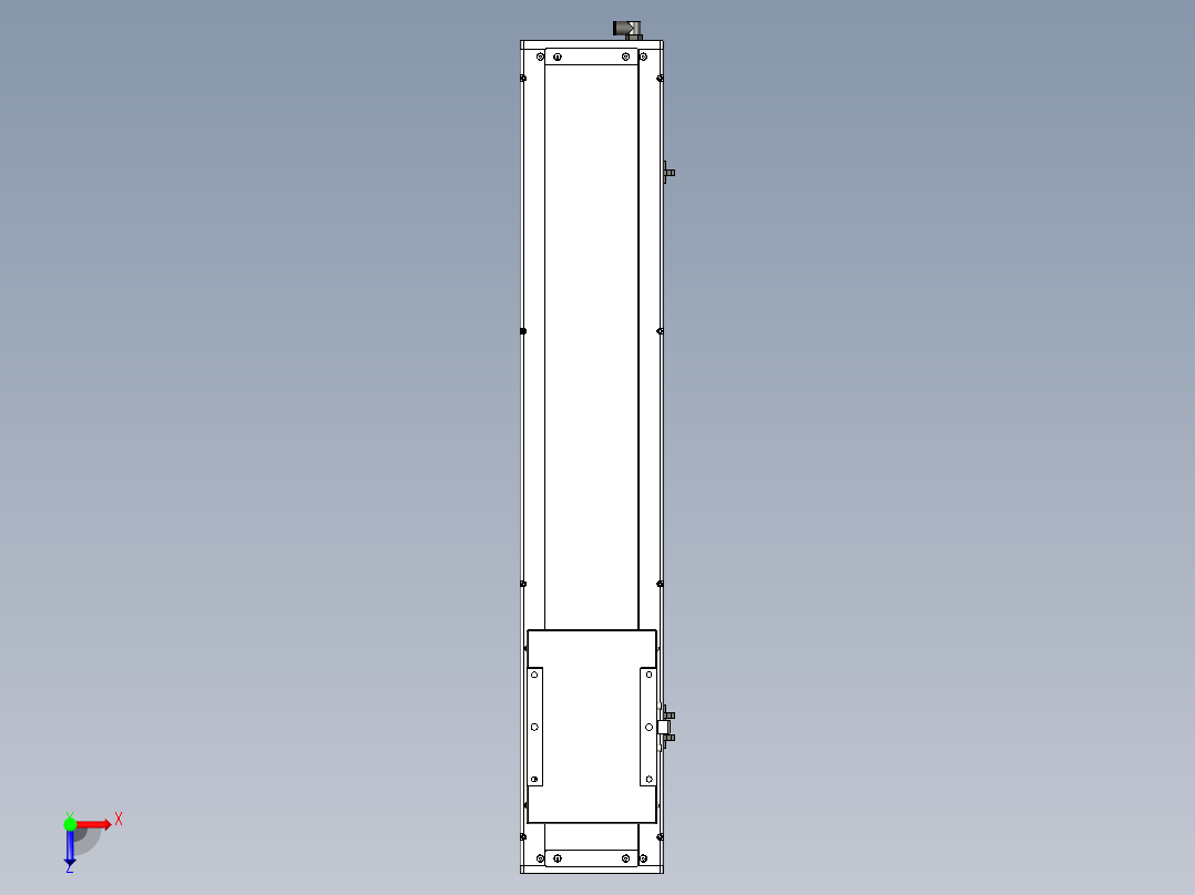 Toyo东佑达直线模组-ECH17-650-BM-750W+煞車俯视图