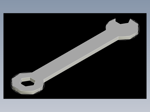 CAD格式机械制图二维100例练习-65 扳手模型