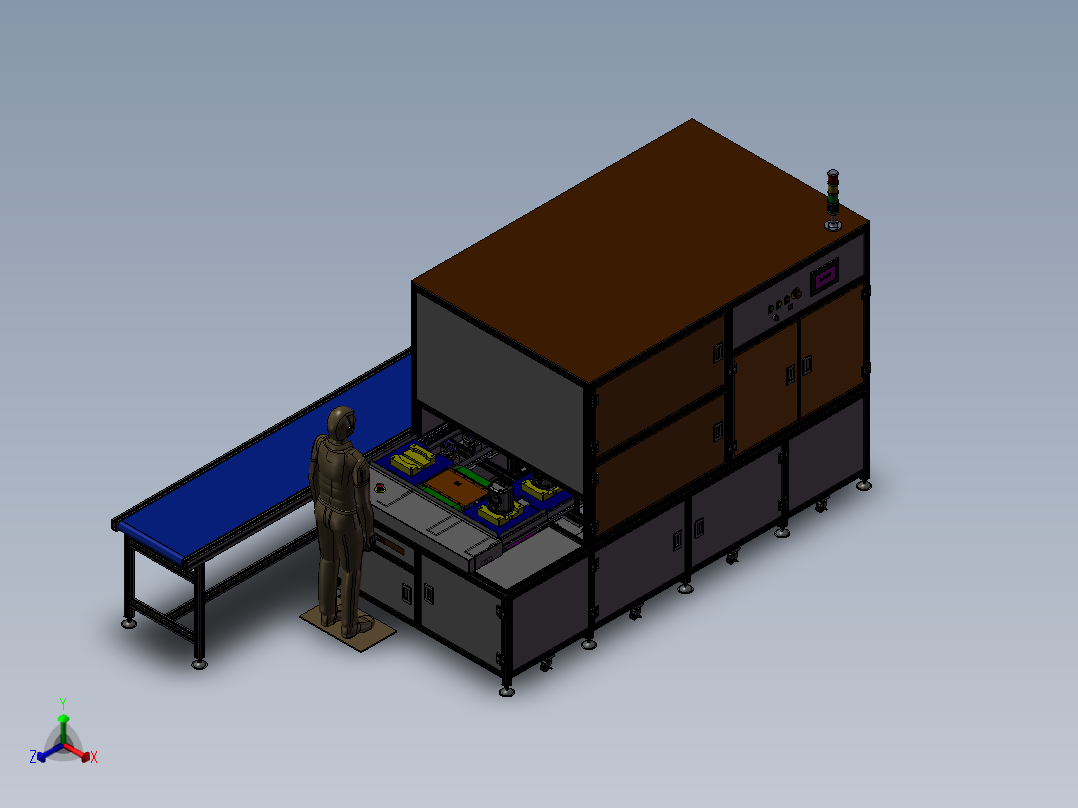组装检测、侧面锁螺丝、压合、搬运自动倍速链线
