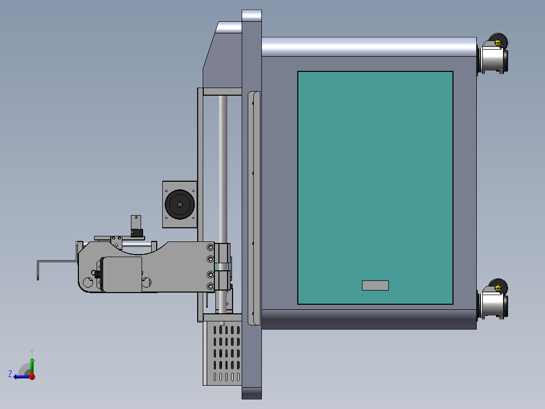 三轴桌面台式点胶机右视图