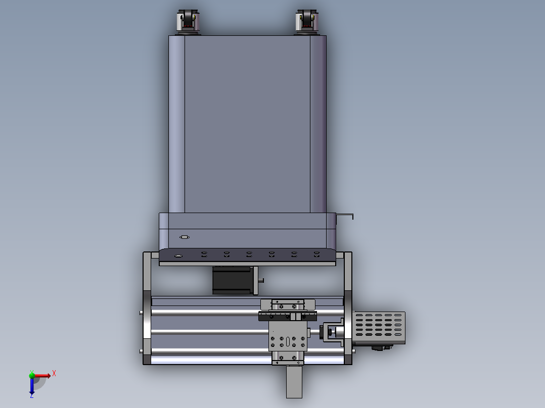 三轴桌面台式点胶机俯视图