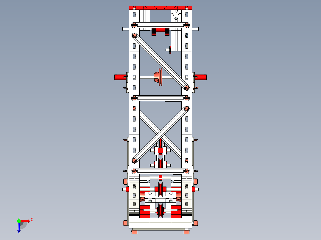Portal crane门式起重机3D数模图纸 STP格式俯视图