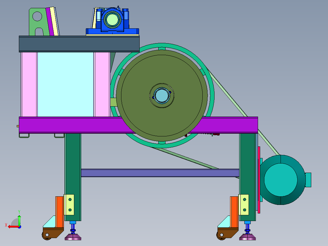 小型颚式铜矿化验室磨粉机后视图