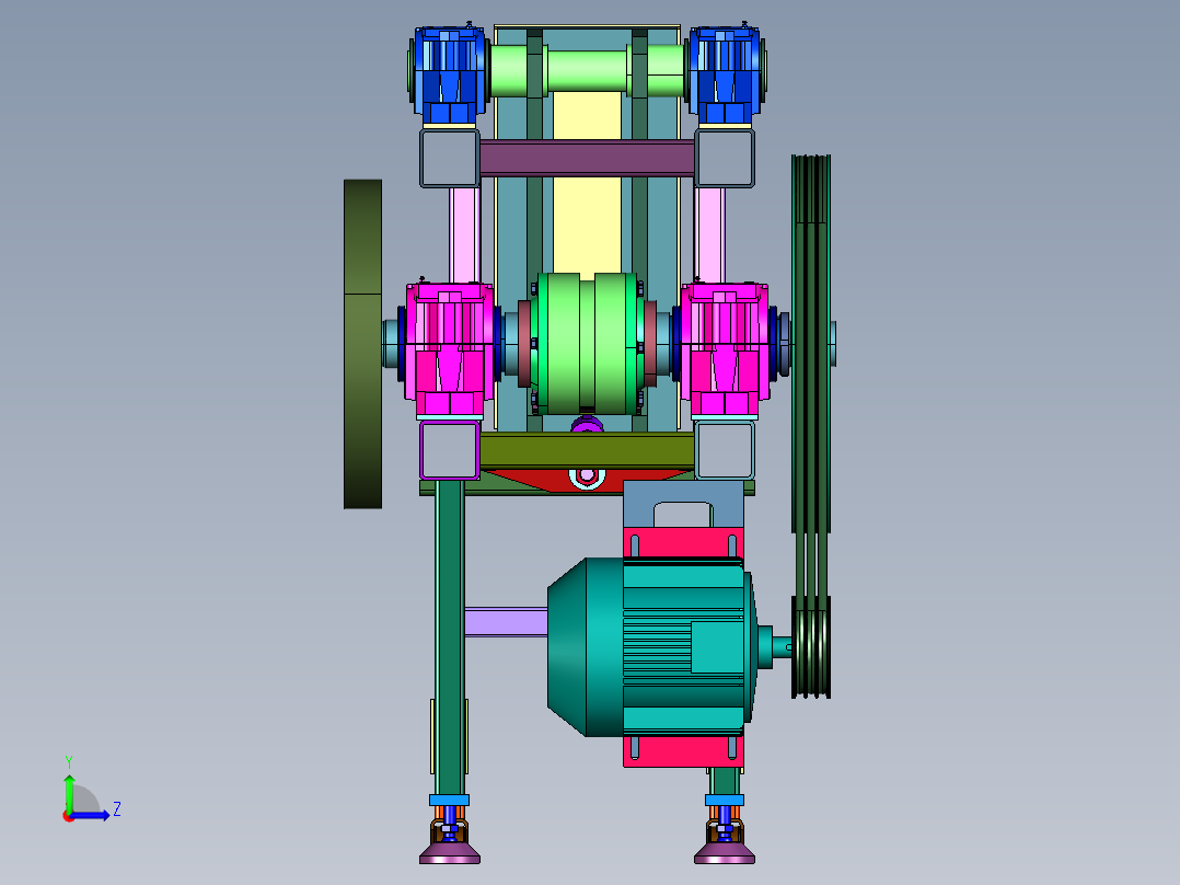 小型颚式铜矿化验室磨粉机左视图