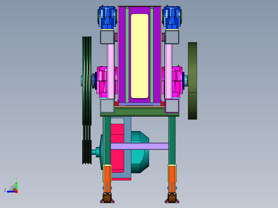 小型颚式铜矿化验室磨粉机右视图