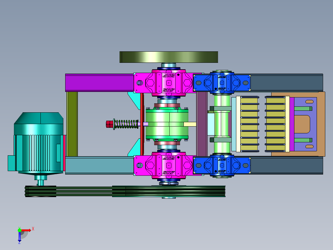 小型颚式铜矿化验室磨粉机俯视图