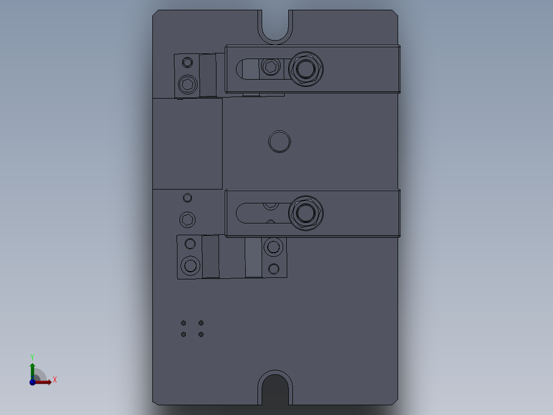 曲轴加工工艺及铣钻夹具设计前视图