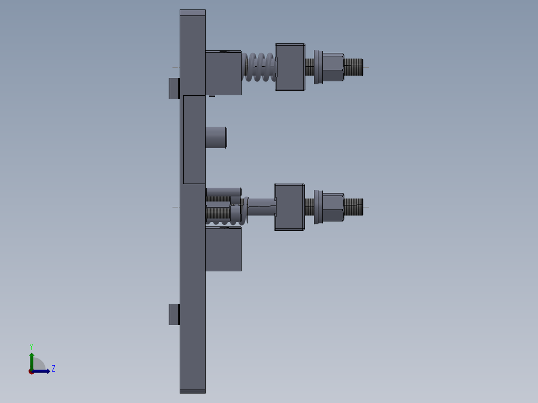 曲轴加工工艺及铣钻夹具设计左视图