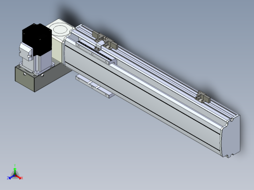 同步带滑台-半封闭B10H-L45-S300-LU-P40-D3正等轴测缩略图