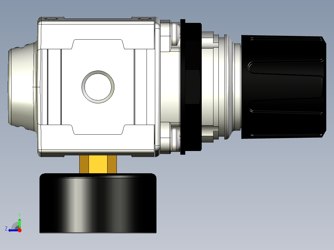 标准手动压力调节器PARKER GLOBAL AIR PREP SYSTEM COMPACT AIR PRESSURE REGULATORS - P32R SERIES (24)右视图