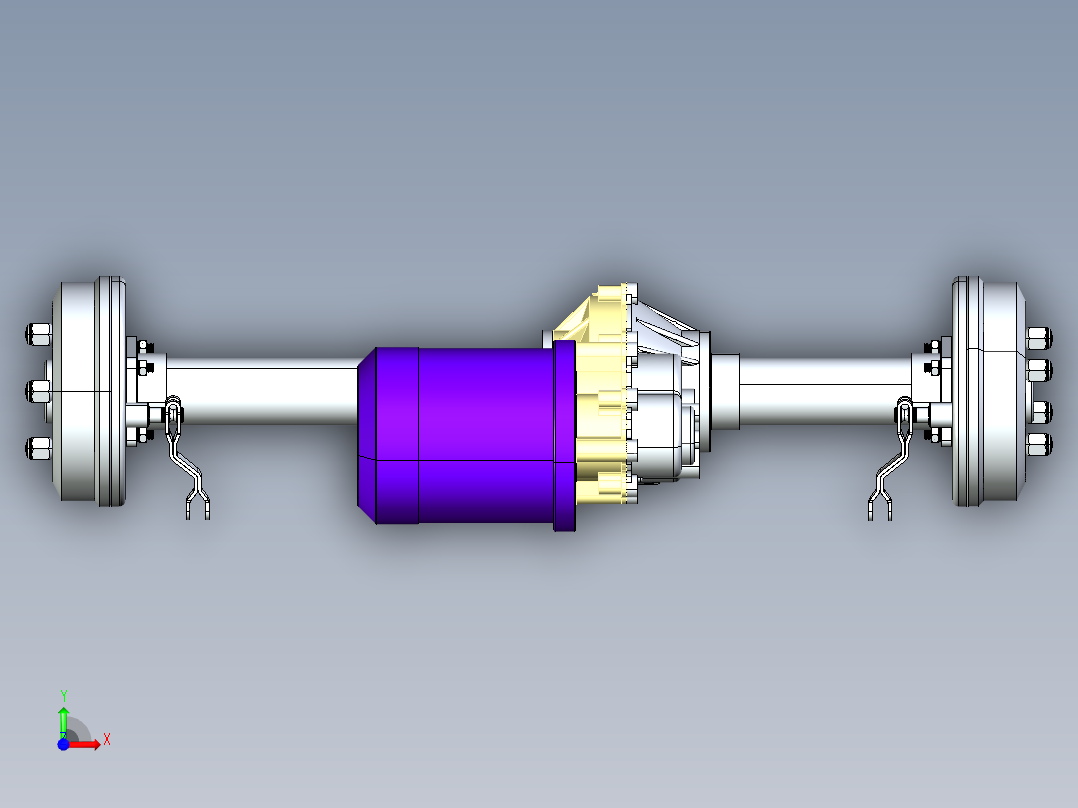 电驱动桥装配体前视图