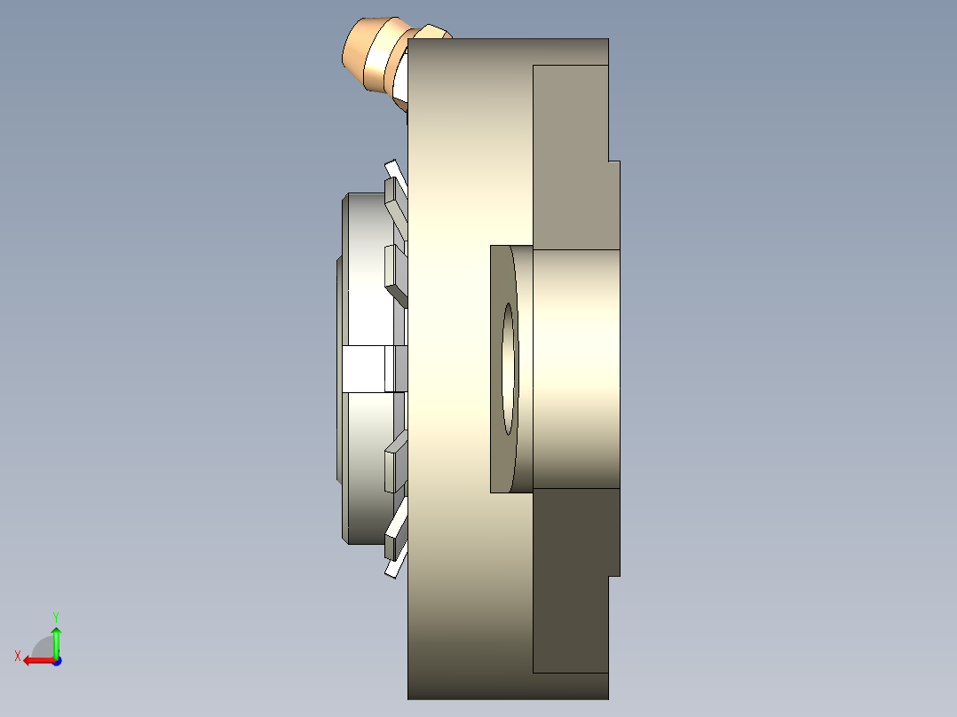 菱形轴承座后视图