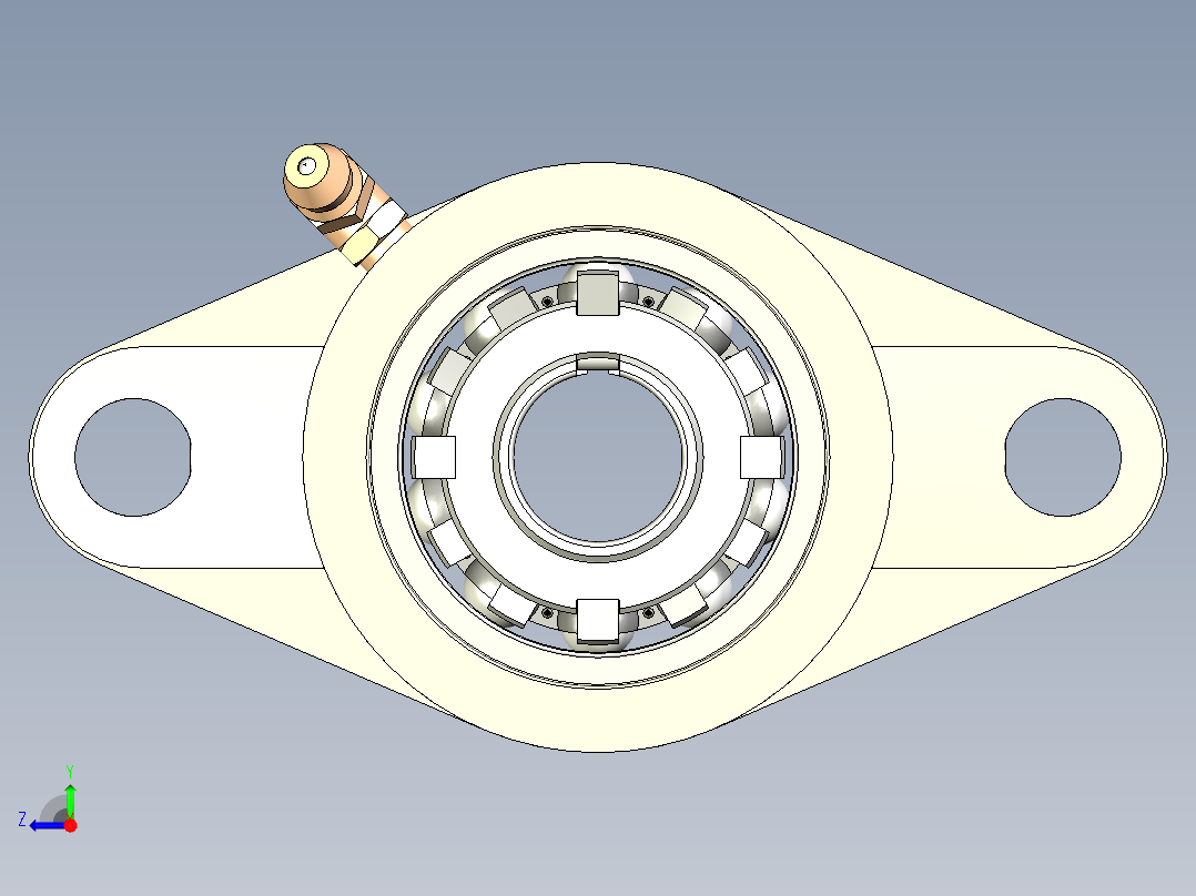 菱形轴承座右视图