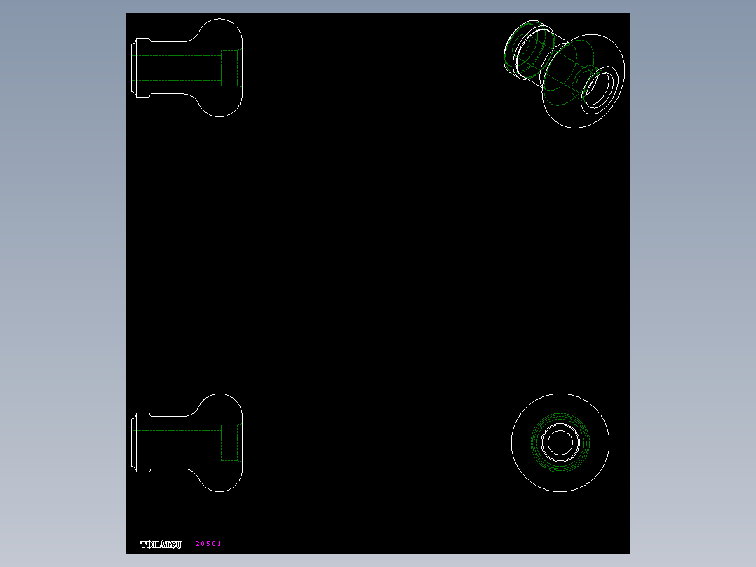 把手I.199-2D多系列多零件图纸模型