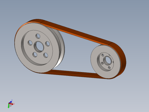 V 型皮带和滑轮机构--sw三维 3d模型设计图