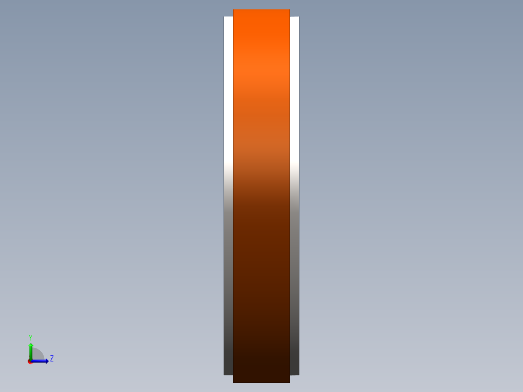 V 型皮带和滑轮机构--sw三维 3d模型设计图左视图