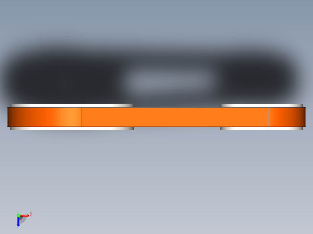 V 型皮带和滑轮机构--sw三维 3d模型设计图俯视图