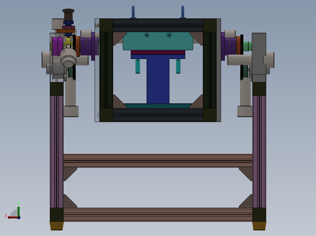 旋转固定机构后视图