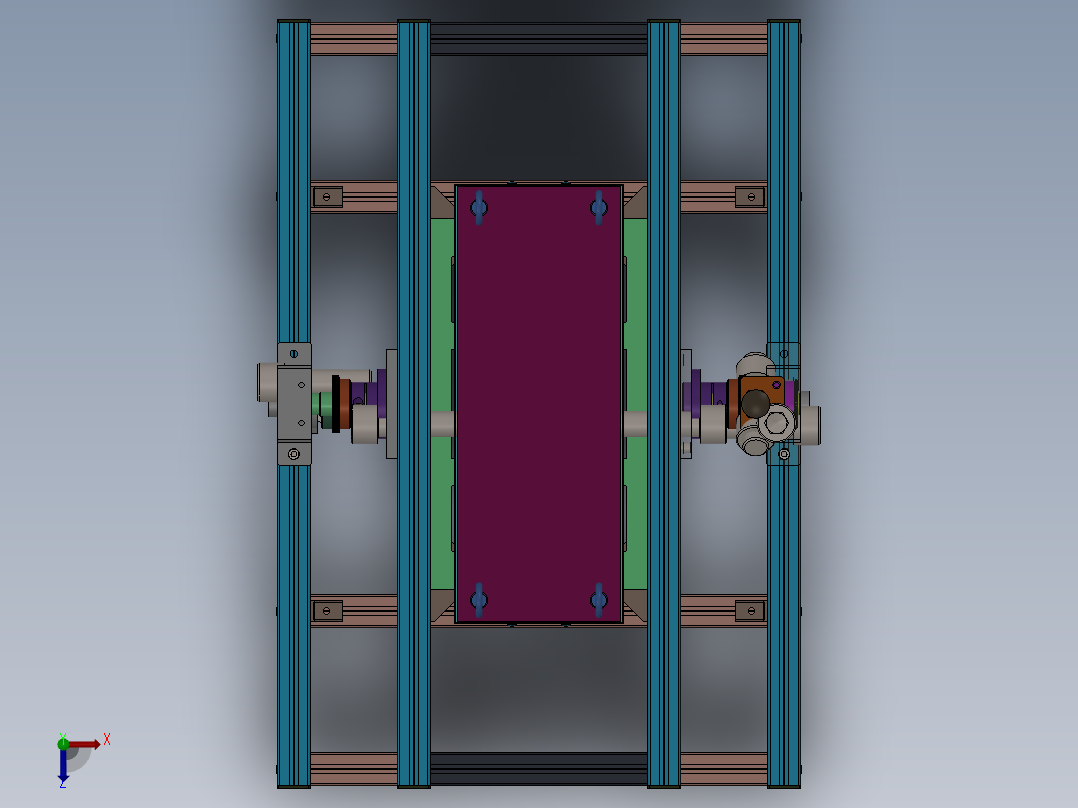 旋转固定机构俯视图