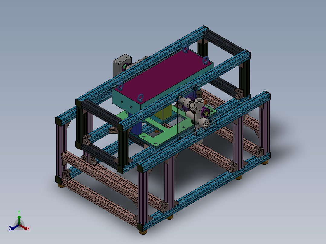 旋转固定机构正等轴测图