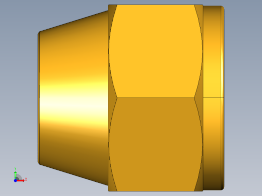 扩口式工业通用硬管接头Shorter Nut 41FX-10前视缩略图
