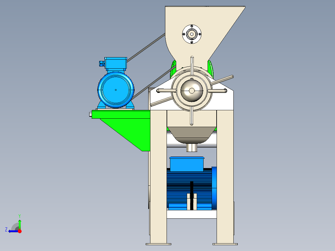 水果破碎机sw16右视图