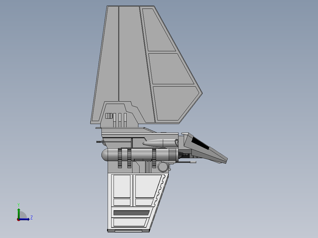 宇宙飞行器左视图