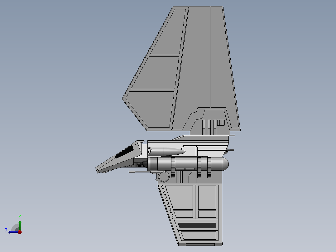 宇宙飞行器右视图