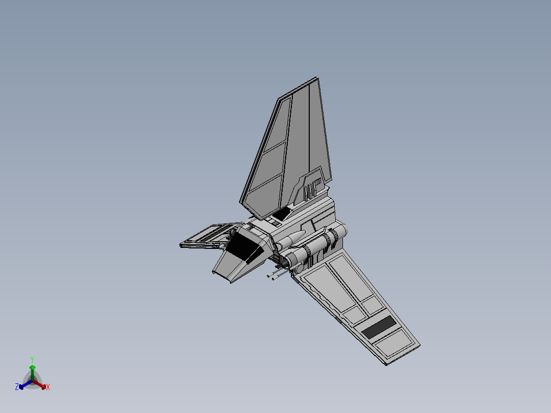 宇宙飞行器正等轴测图