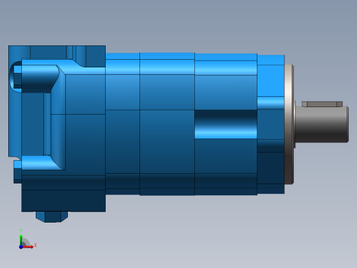 伊顿2K-100摆线液压马达平键轴前视缩略图