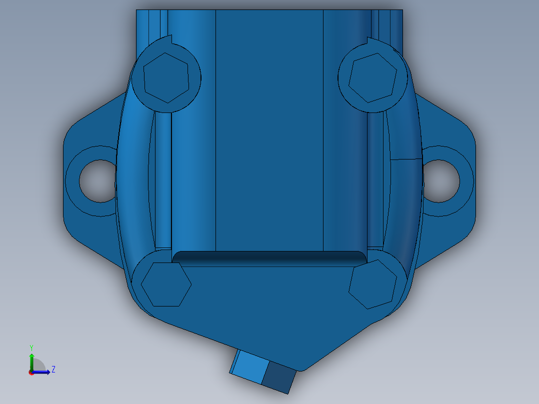 伊顿2K-100摆线液压马达平键轴左视图