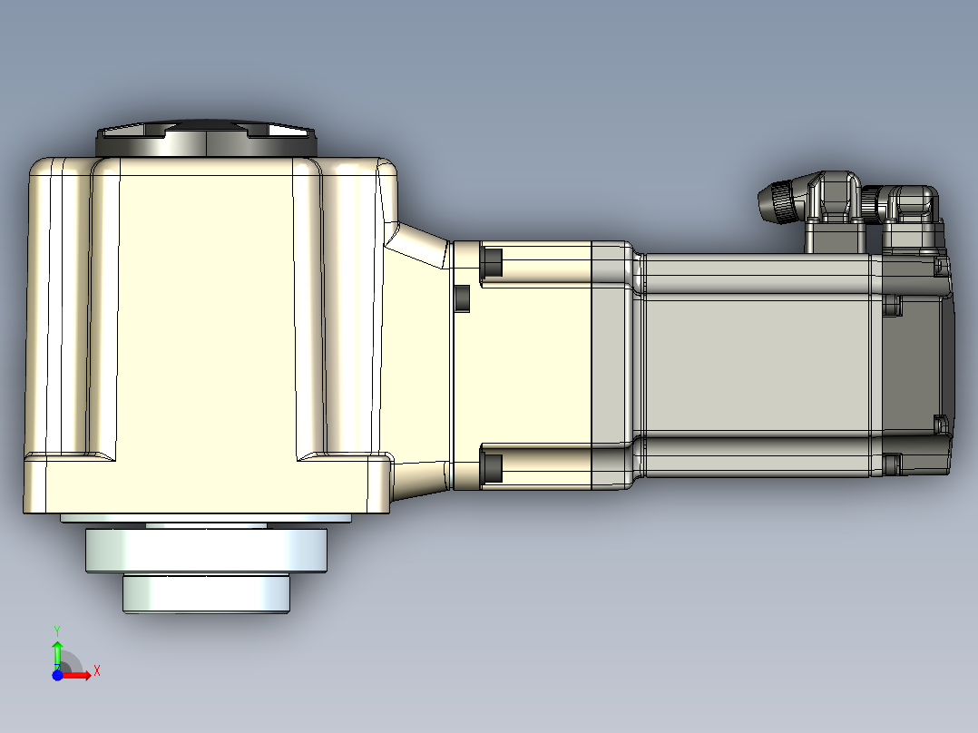 -MG直角法兰伺服减速电机130mrf1前视图