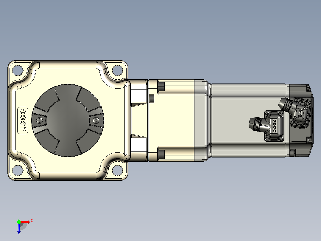-MG直角法兰伺服减速电机130mrf1俯视图